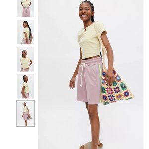 Urban Renewal Remnants Notched Stripe Baby Tee - Size Medium